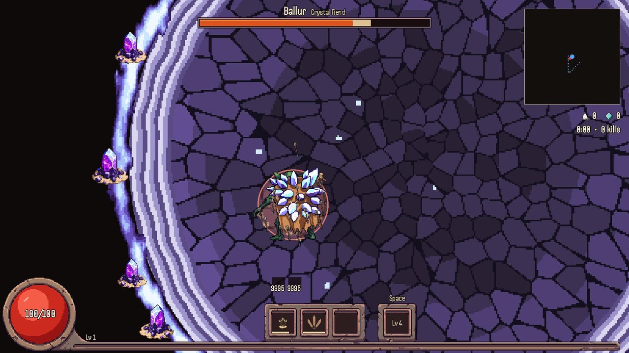 Ballur, the Crystal Fiend, in its crystal cavern