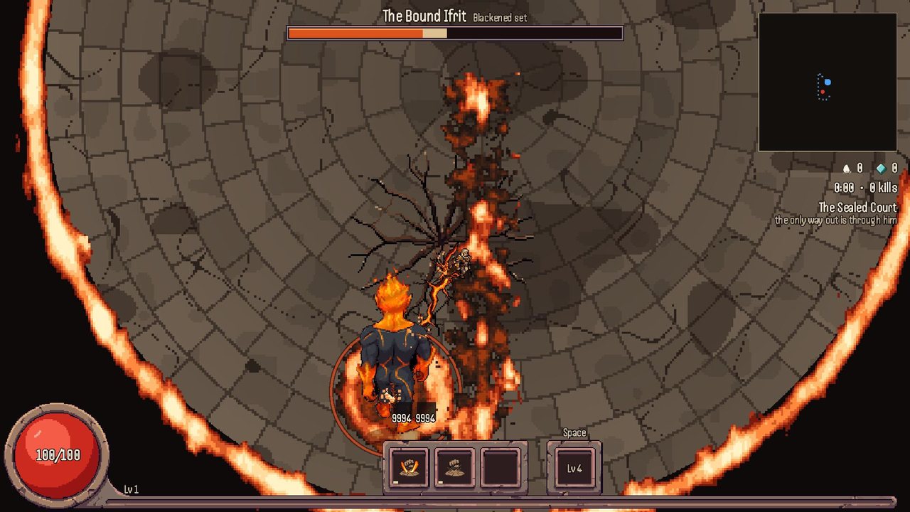 The Bound Ifrit rising in his burning court